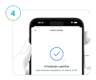 Posnetek zaslona Umerjanje je uspešno v aplikaciji SmartGuide