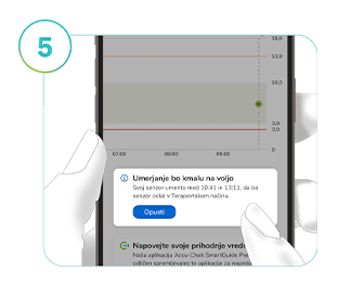 Posnetek zaslona poziva Umerjanje bo kmalu na voljo v aplikaciji SmartGuide