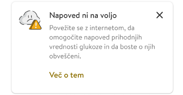Napoved glukoze ni na voljo