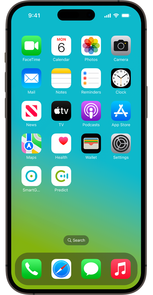 Aplikacije Accu-Chek SmartGuide Predict, prenesene na iPhone